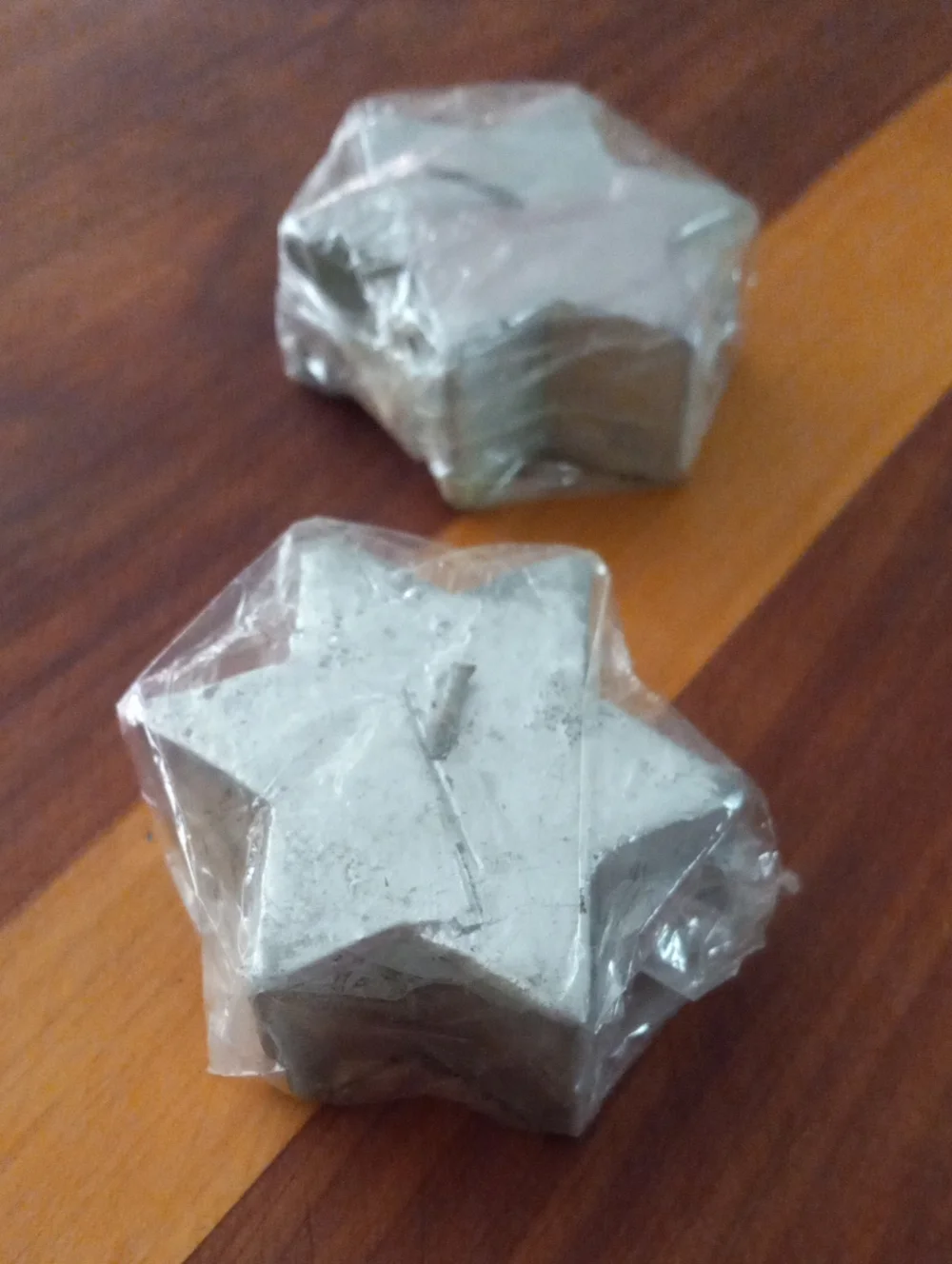 Blue Dreidel And Silver Star Of David Shaped Candles